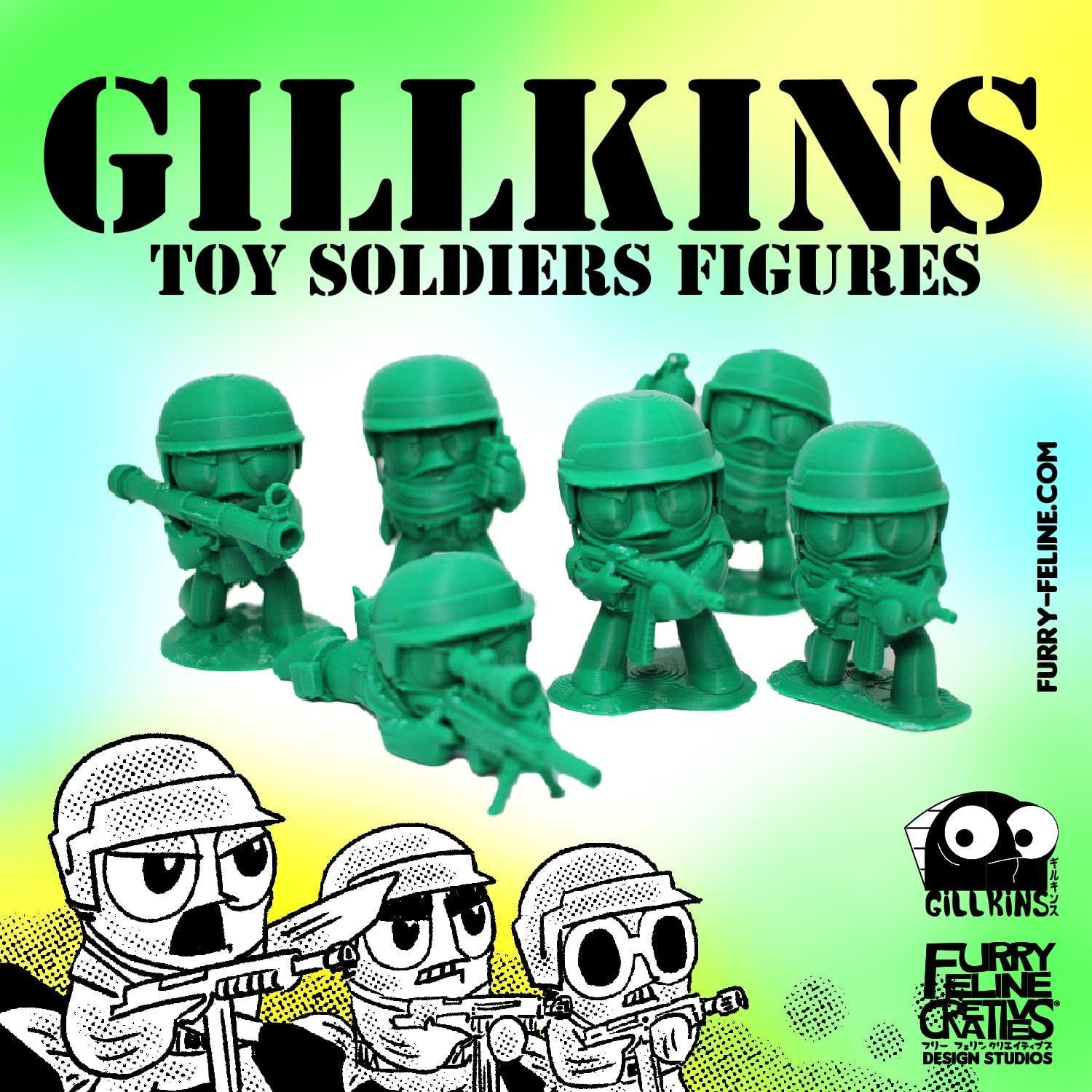Gillkinsおもちゃの兵隊フィギュア（6体セット） – Furry Feline Creatives