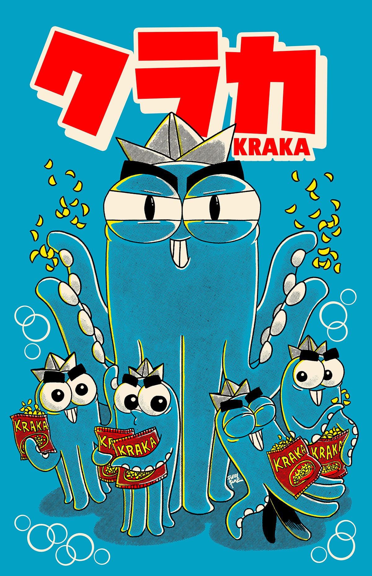 Kraka The Kraken Premium Unisex Tee - Furry Feline Creatives