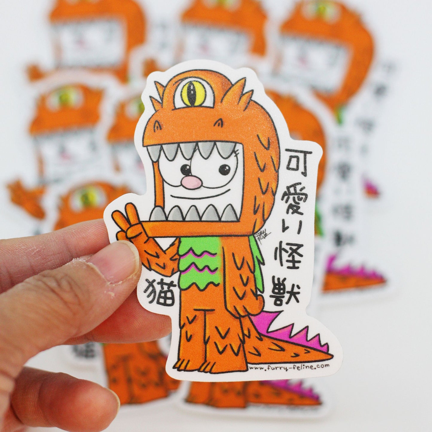 Purridge Kaiju Vinyl Sticker - Furry Feline Creatives