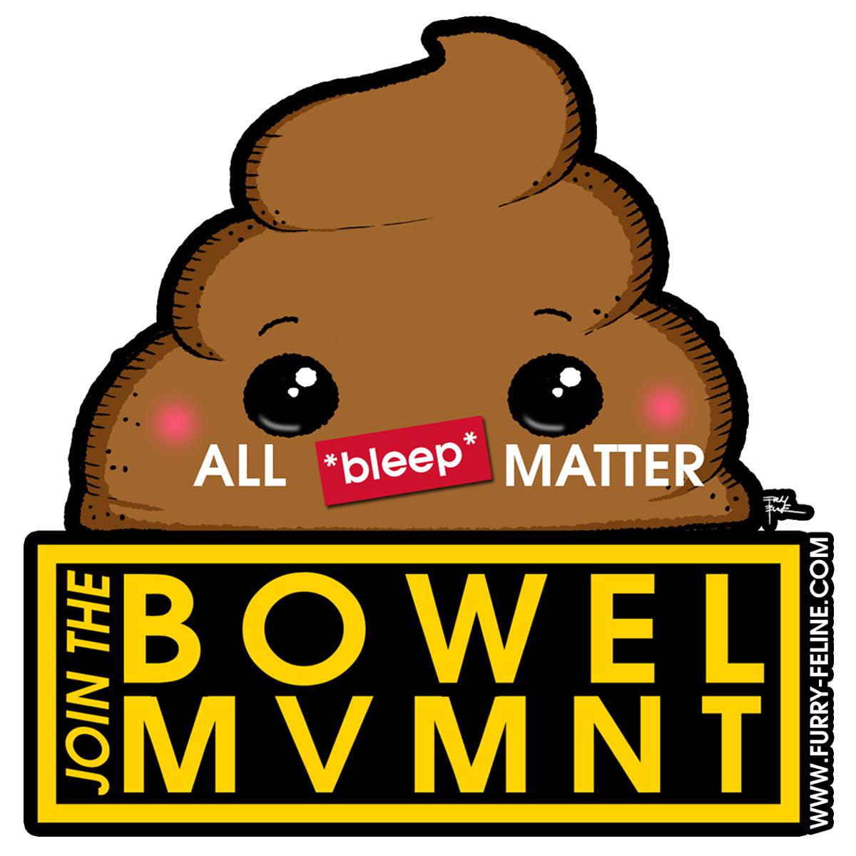 Bowel Movement Reusable Sticker - Furry Feline Creatives