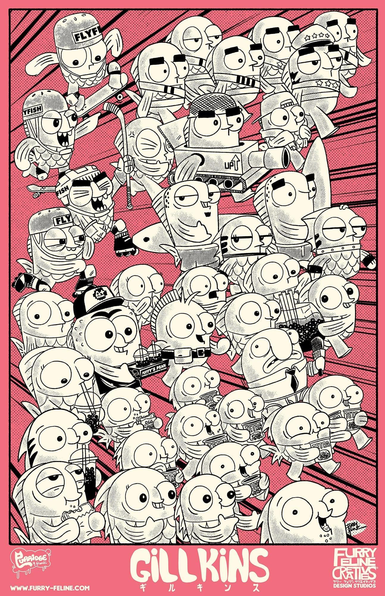 Gillkins design on a Muave background