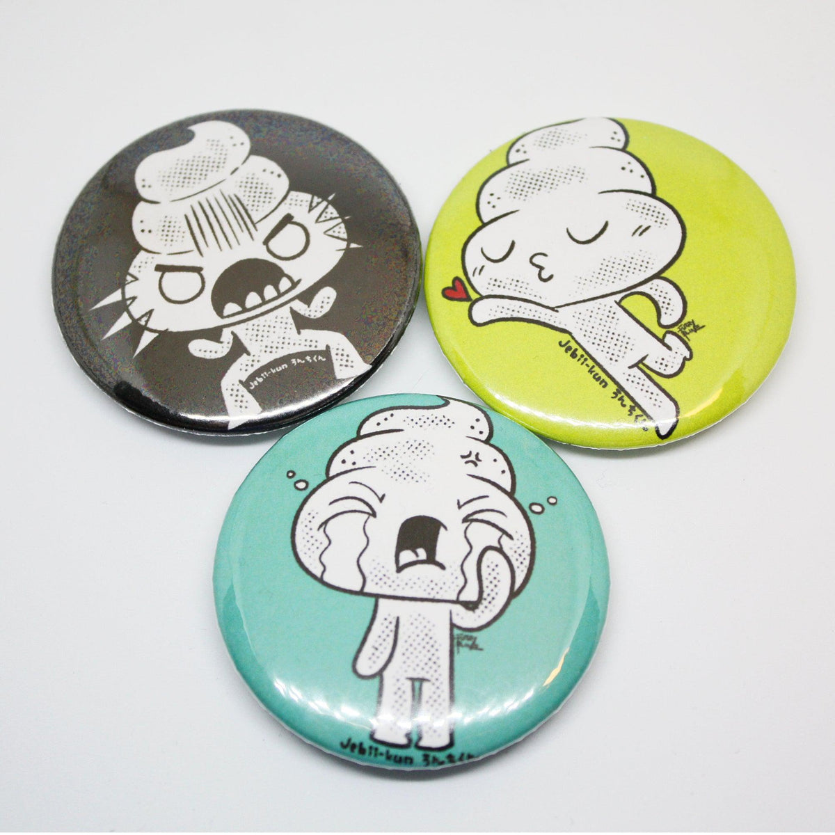 Jebii-kun Button Pins Set of 6 - Furry Feline Creatives