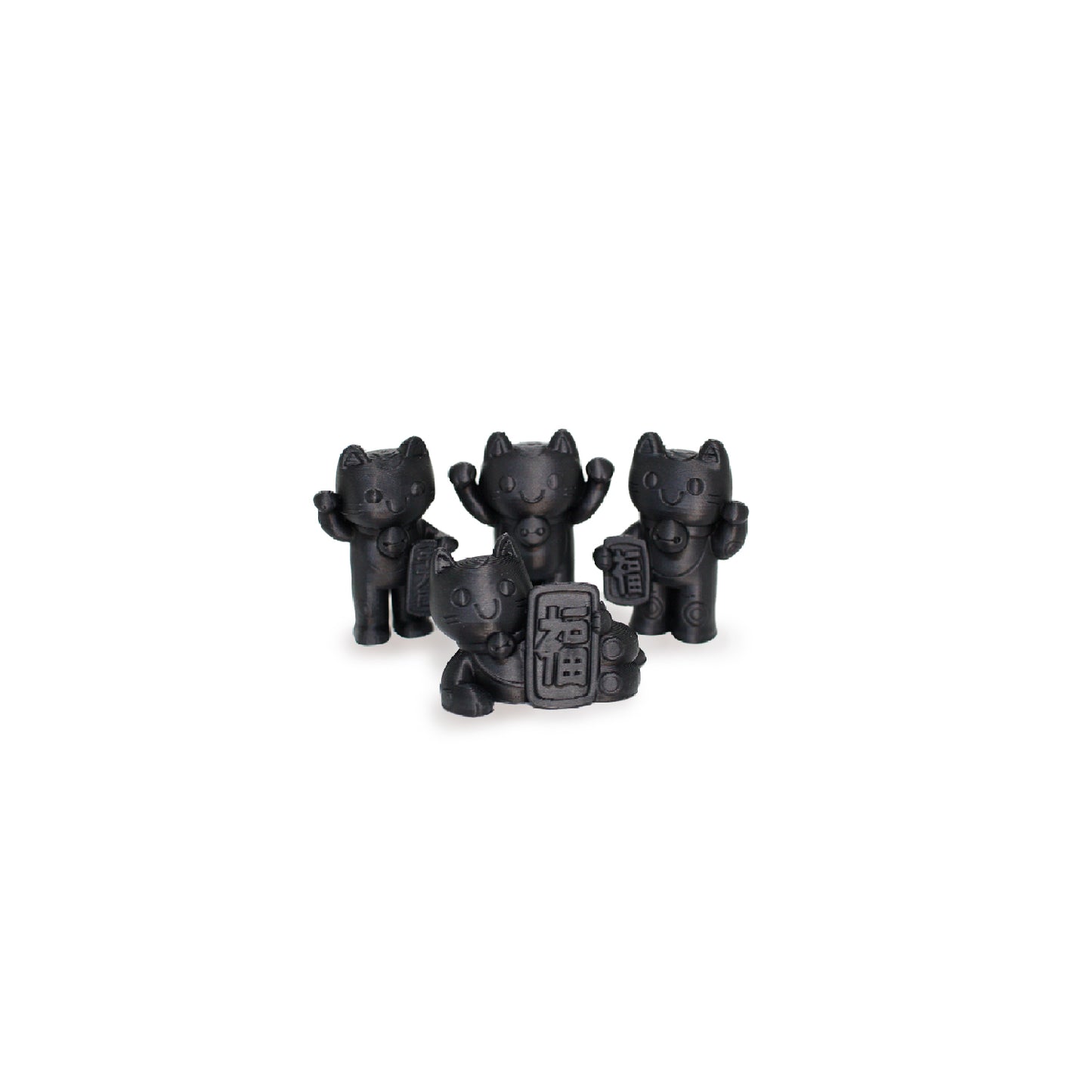 Maneki Neko Kinkeshi-Like Toy Figures with Limited Edition Mini Print