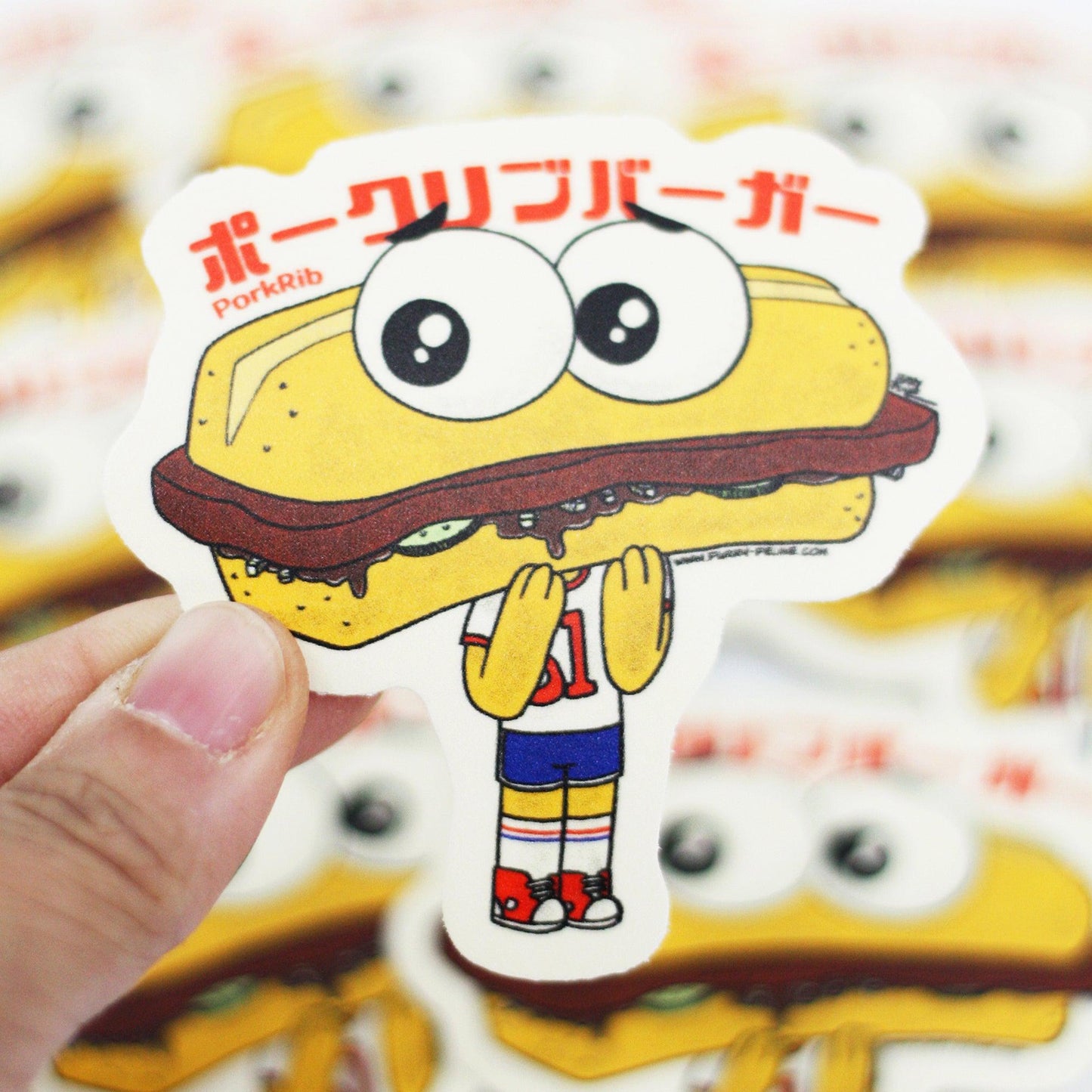 Pork Rib Pose Vinyl Sticker - Furry Feline Creatives