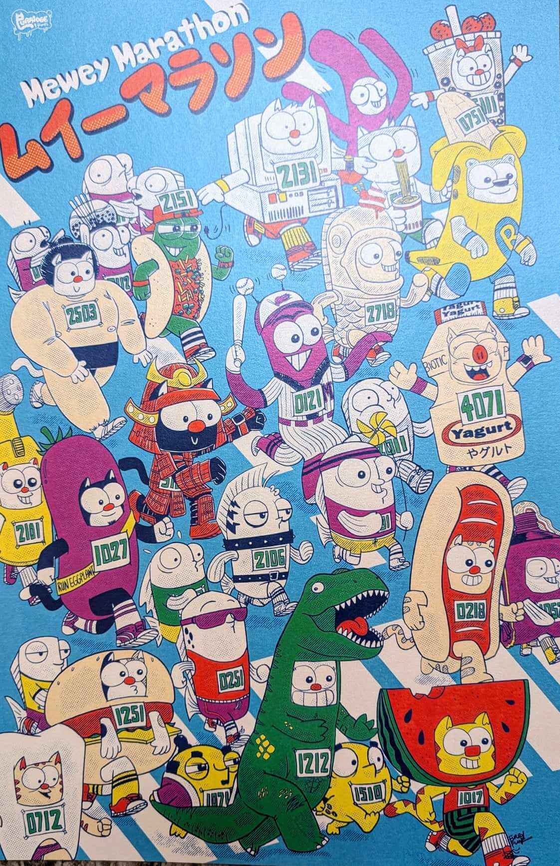 11x17 Mewey Marathon Premium Art Print