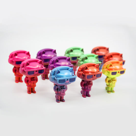 Handmade Retro Felines – Purridge Star Resin Figure Series Furry Feline Creatives