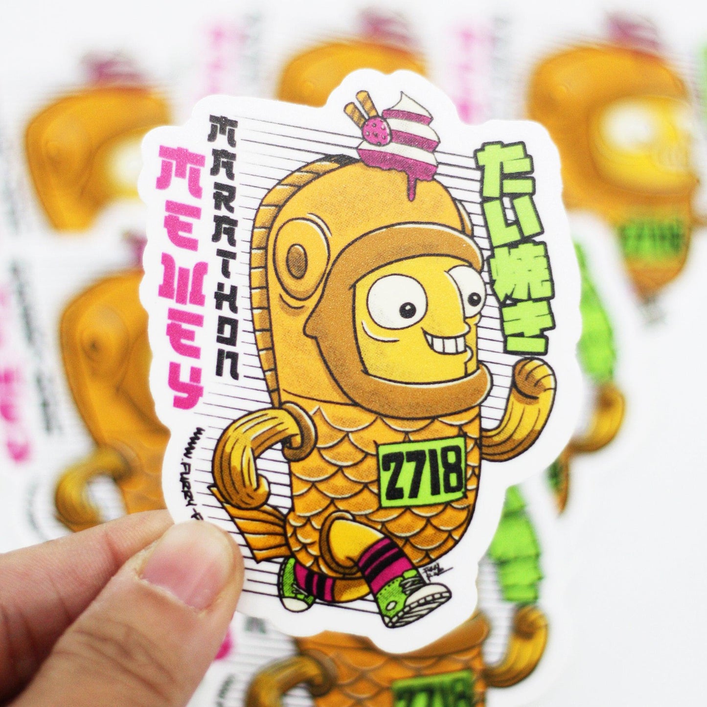 Taiyaki in Taiyaki Vinyl Sticker - Furry Feline Creatives