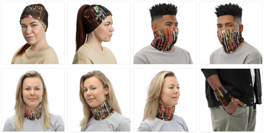 The Star Experience FaceMask / Neck Gaiter - Purridge & Friends - Furry Feline Creatives