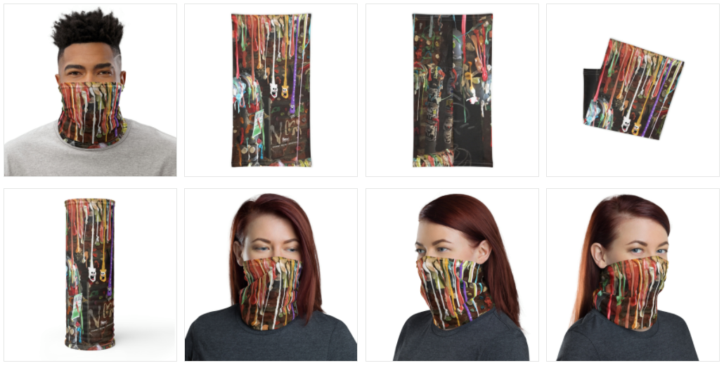 Hanging On Face Mask / Neck Gaiter - Purridge & Friends - Furry Feline Creatives