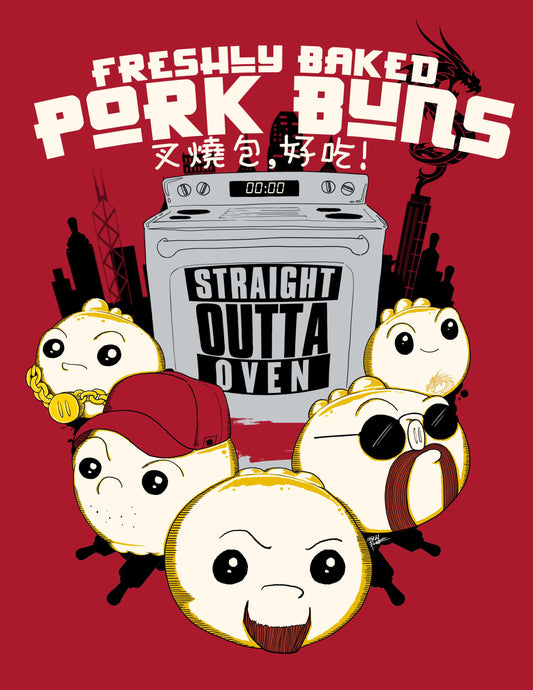 Freshly Baked Pork Buns Men's Tee - Furry Feline Creatives