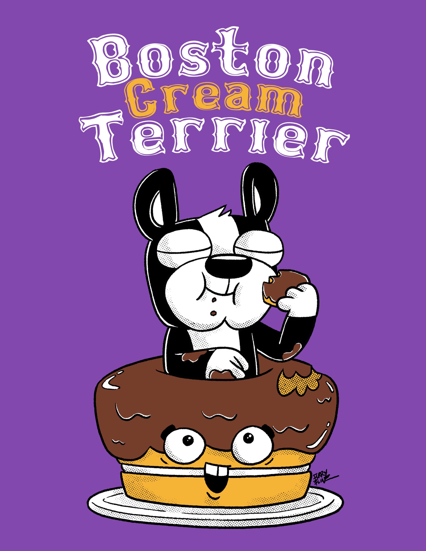 Boston Cream Terrier Unisex Tee - Furry Feline Creatives