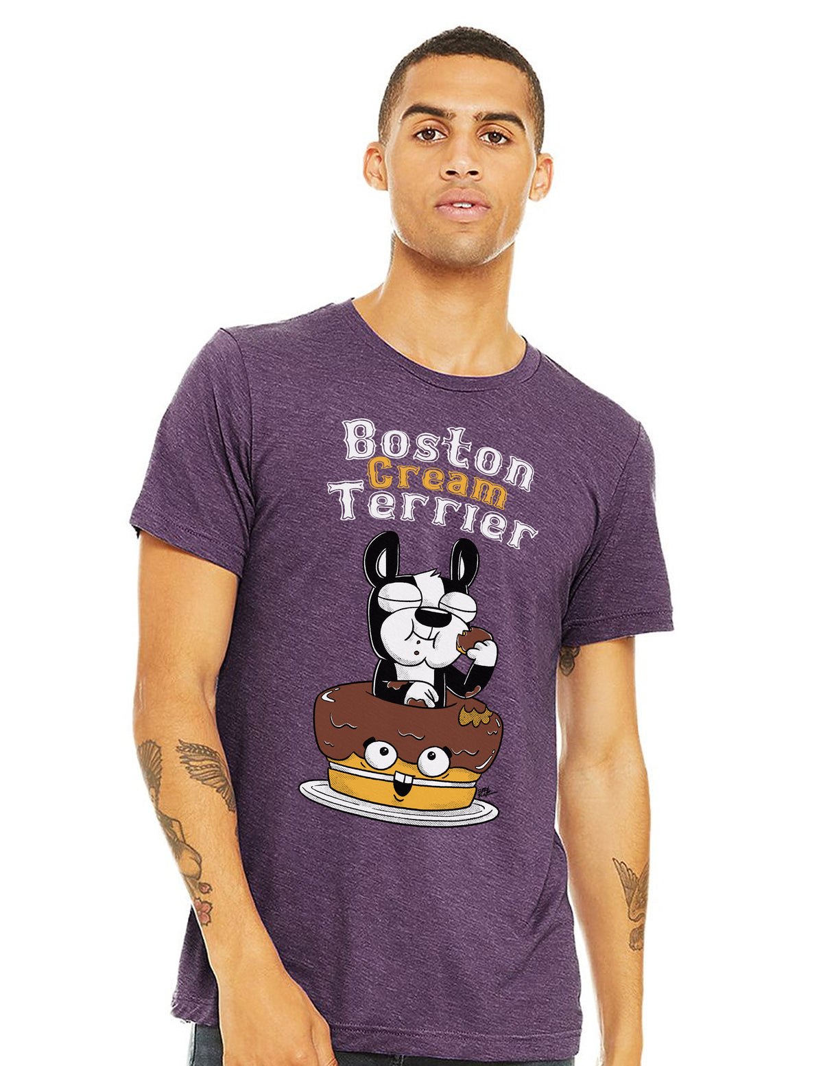 Boston Cream Terrier Unisex Tee - Furry Feline Creatives