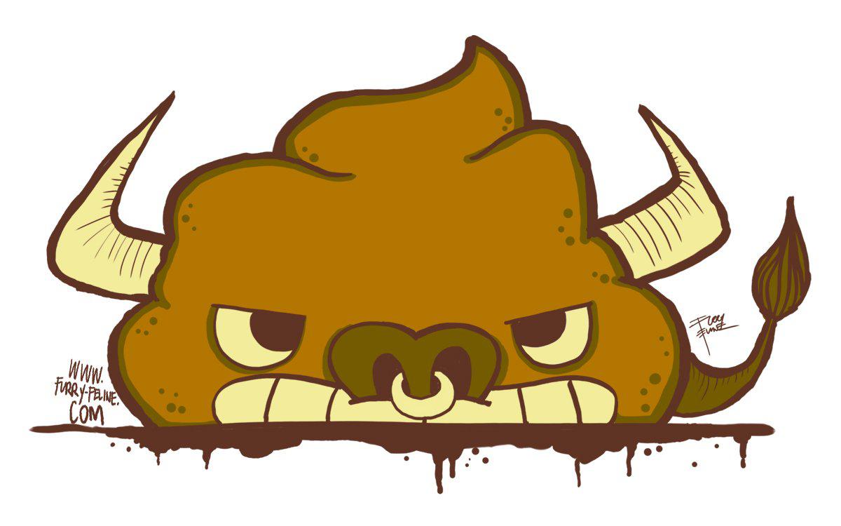 Bull Crap Reusable Sticker - Furry Feline Creatives