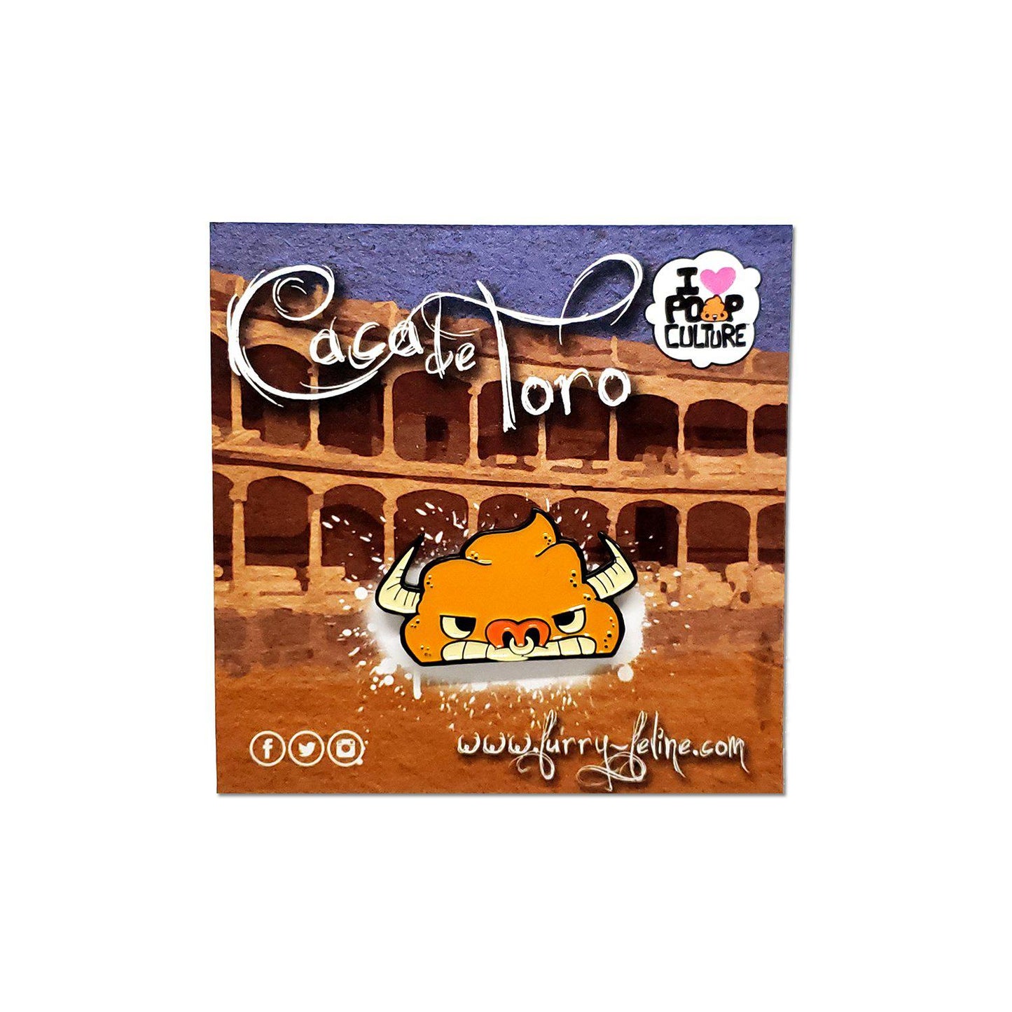 Bullcrap Enamel Pin - Furry Feline Creatives