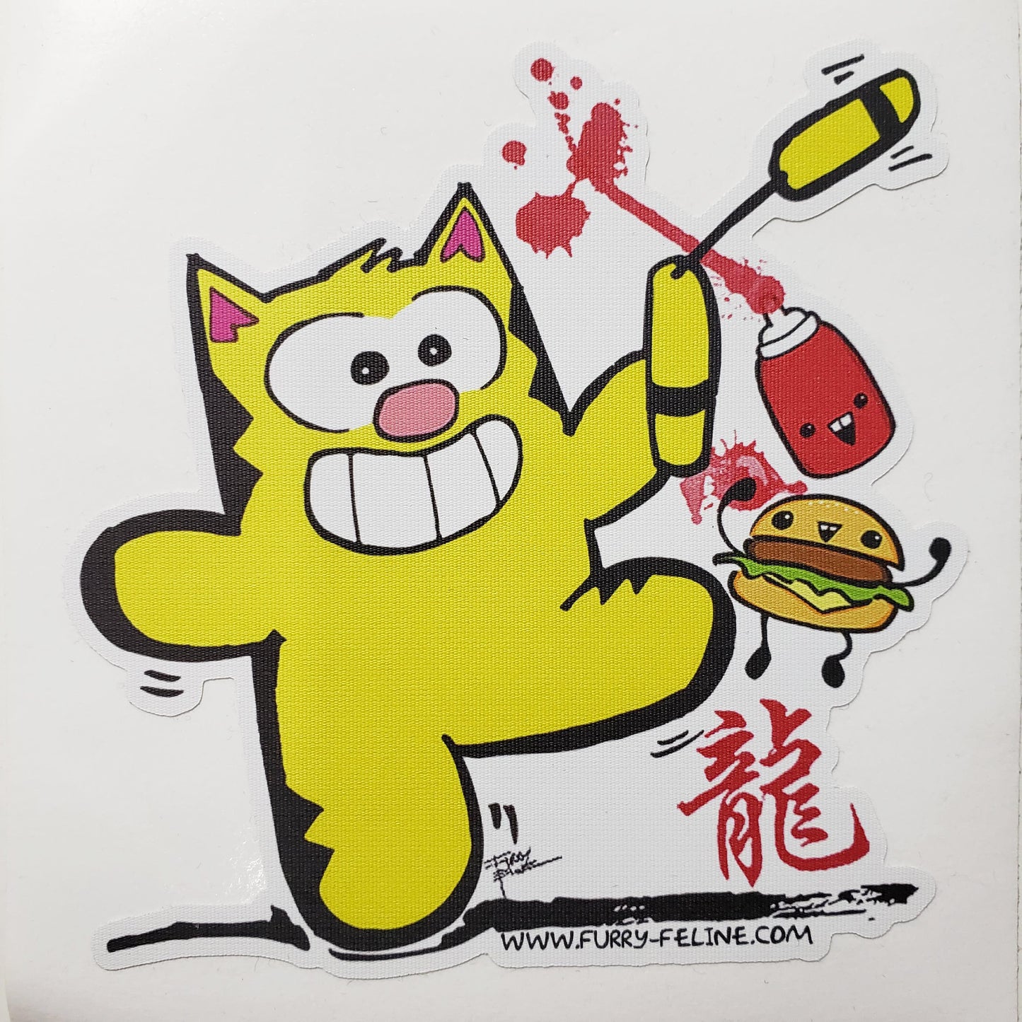 Dragon Master Ringo Reusable Sticker - Purridge & Friends - Furry Feline Creatives