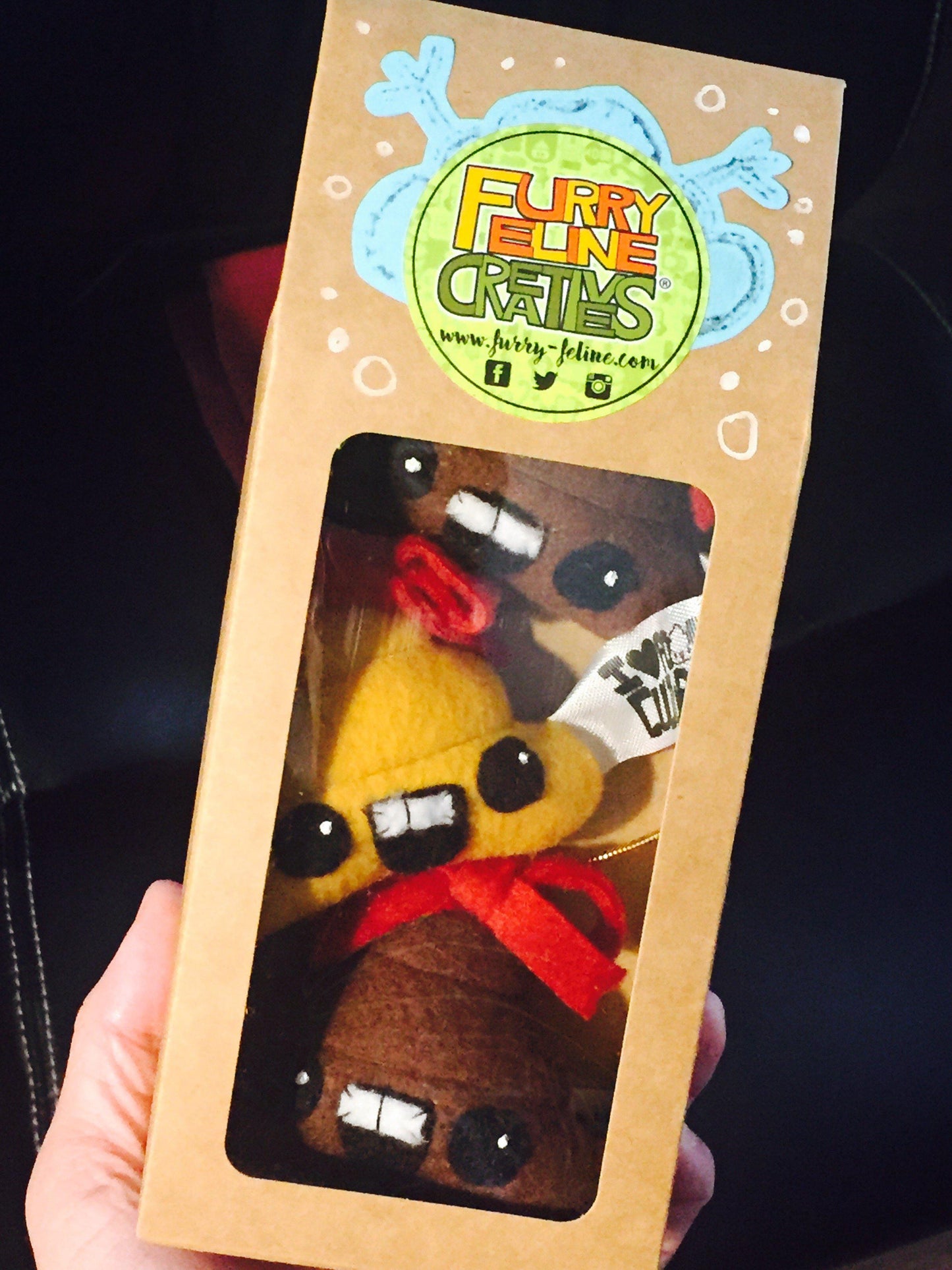 Holiday Dingleberries 3" Plush Ornament (pack of 3) - Furry Feline Creatives