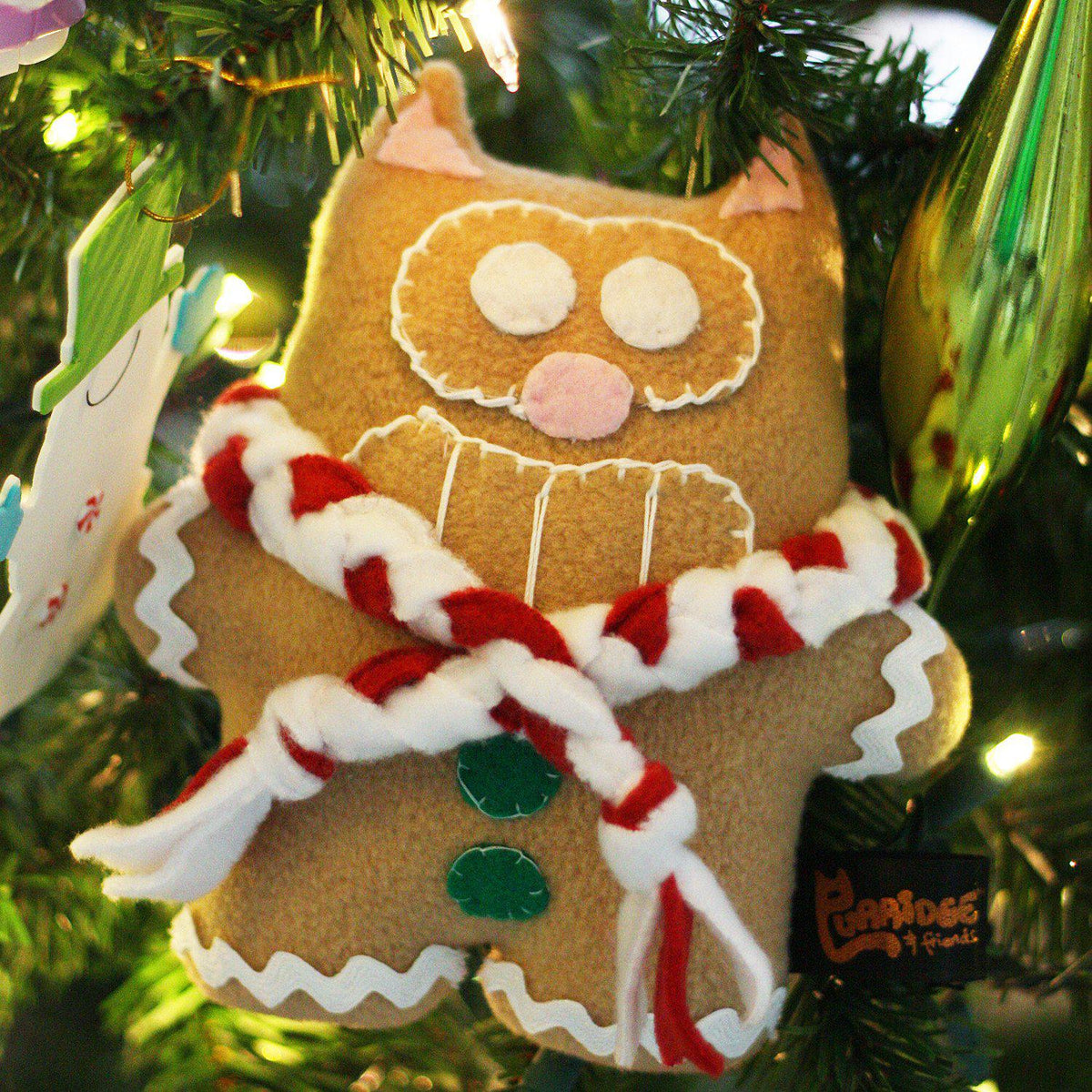 Handmade Peppermint Gingerbread Purridge 7" Plush - Furry Feline Creatives