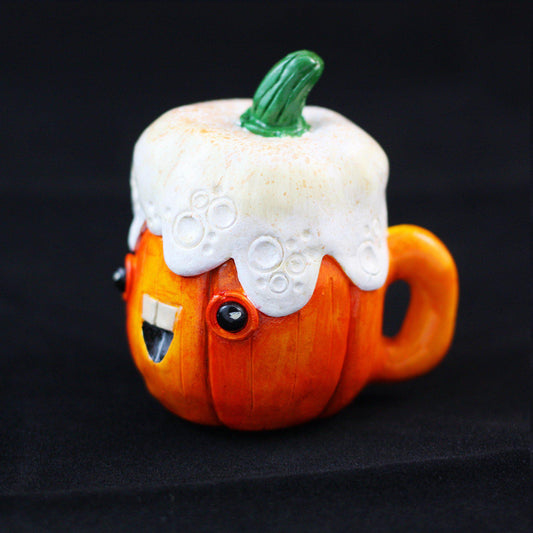 Hopkin Pumpkin Spice Resin Figure - Furry Feline Creatives