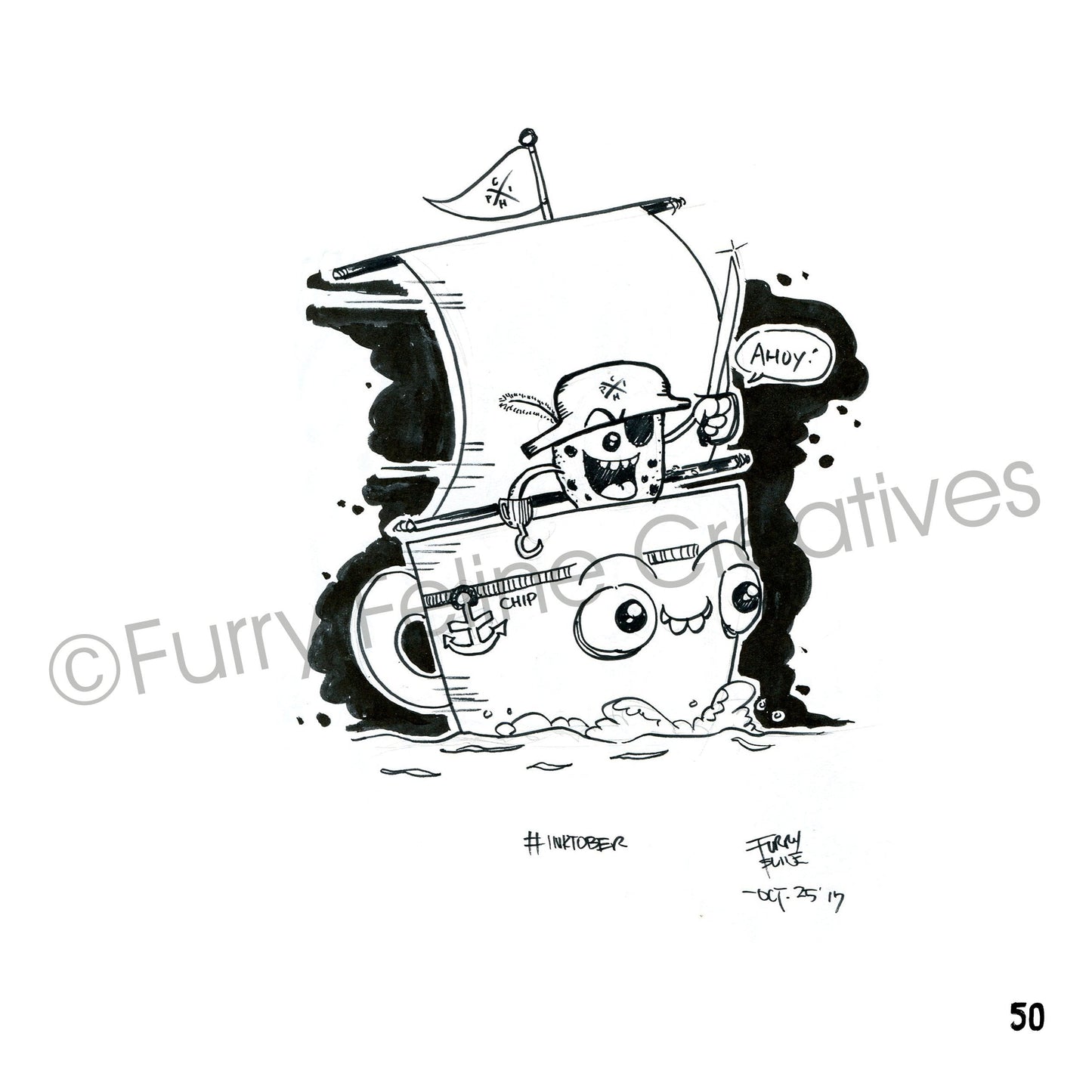 Sketch. Doodle. Ink 1 - Hand-drawn Art Of Cheri Ong - Furry Feline Creatives