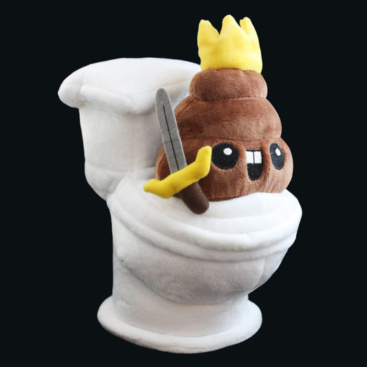 King Poop & Throne With Sound Plush Set - Furry Feline Creatives
