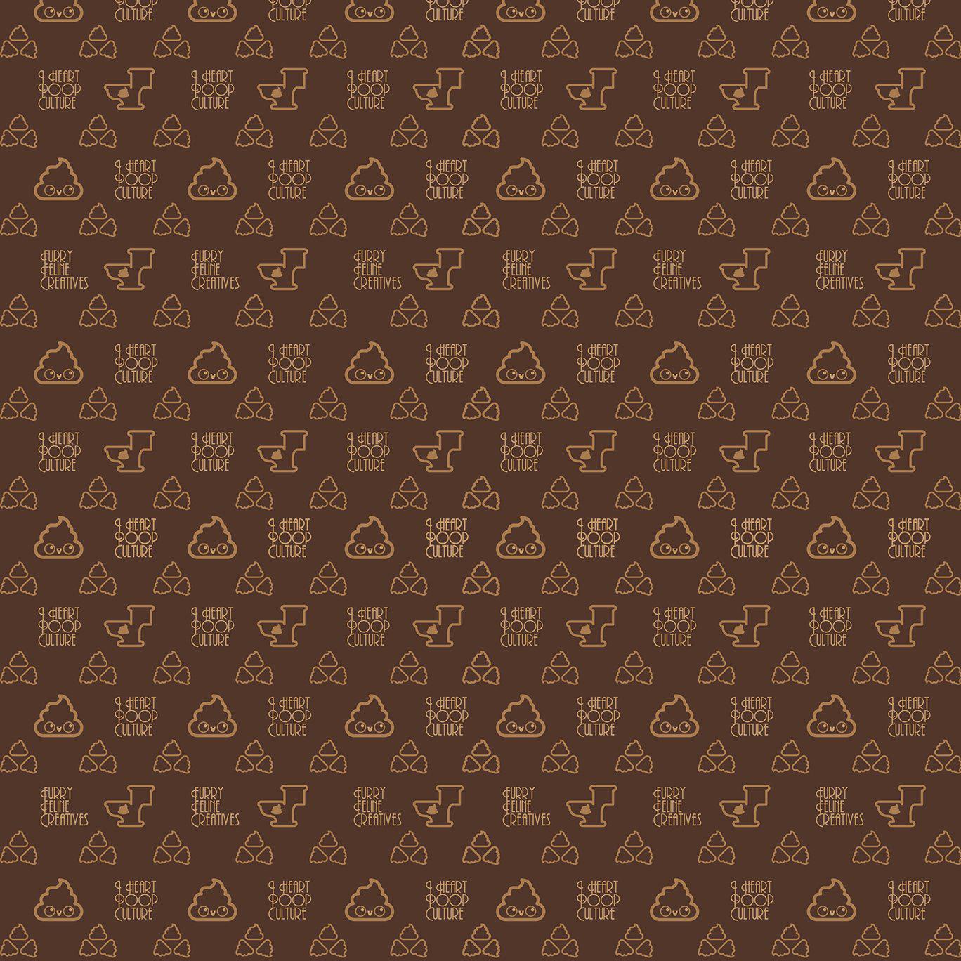 Poopie Loo Face Mask / Neck Gaiter - I Heart Poop Culture - Furry Feline Creatives