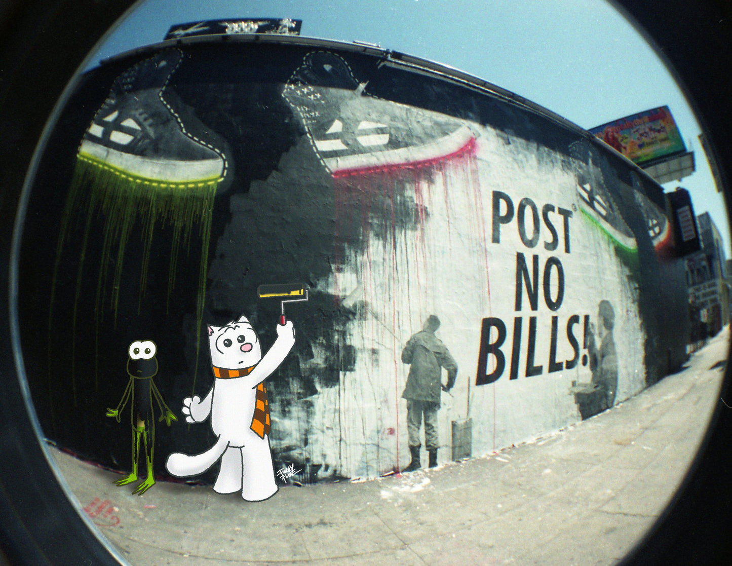 Post No Bill FaceMask / Neck Gaiter - Purridge & Friends - Furry Feline Creatives