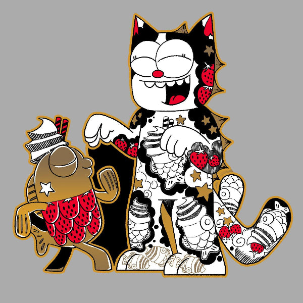 Purridge Negora Inked Enamel Pin - Furry Feline Creatives