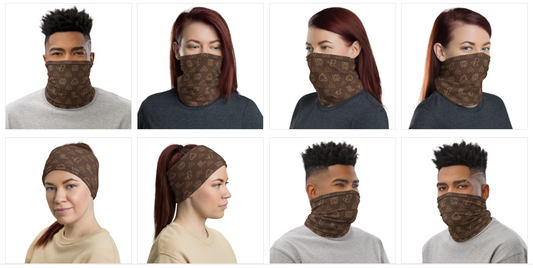 Poopie Loo Face Mask / Neck Gaiter - I Heart Poop Culture - Furry Feline Creatives
