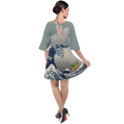 Hi Wave Velour Kimono Dress - Purridge & Friends - Furry Feline Creatives