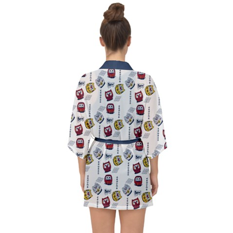 PF Kawaii Daruma Chiffon Unisex Happi Kimono