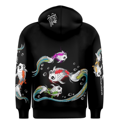 Koi Unisex Zipper Hoodie - Furry Feline Creatives 