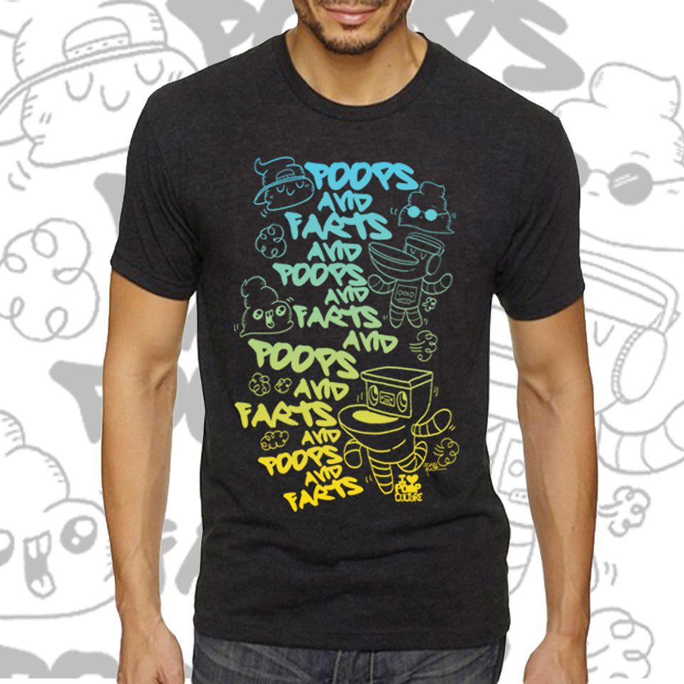 Poops and Farts Men's Tee - Furry Feline Creatives 