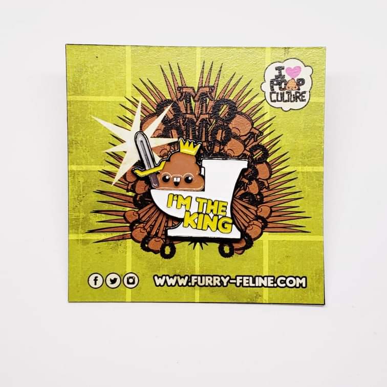King of the throne Enamel Pin - Furry Feline Creatives