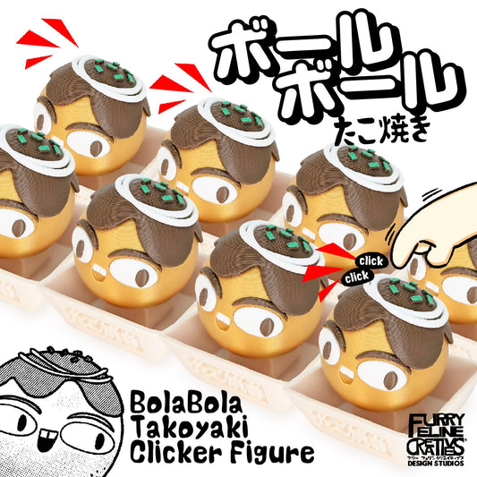 Bola Bola Takoyaki 3D Clicker Figure