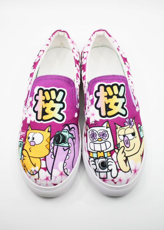 Sakura Mens Canvas Slip-On Shoes