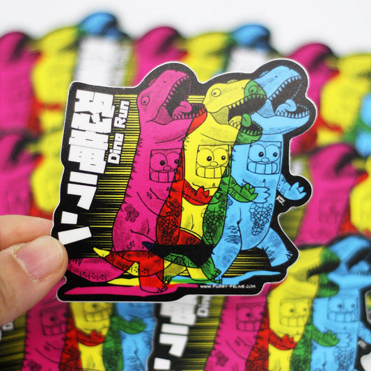 Dino Run Vinyl Sticker