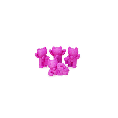 Maneki Neko Kinkeshi-Like Toy Figures with Limited Edition Mini Print