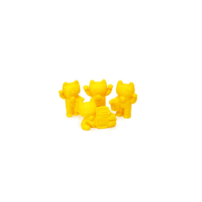 Maneki Neko Kinkeshi-Like Toy Figures with Limited Edition Mini Print