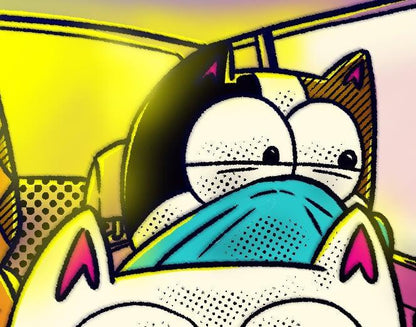 5x7 Roadtrip Whodunnit Premium Art Print Furry Feline Creatives