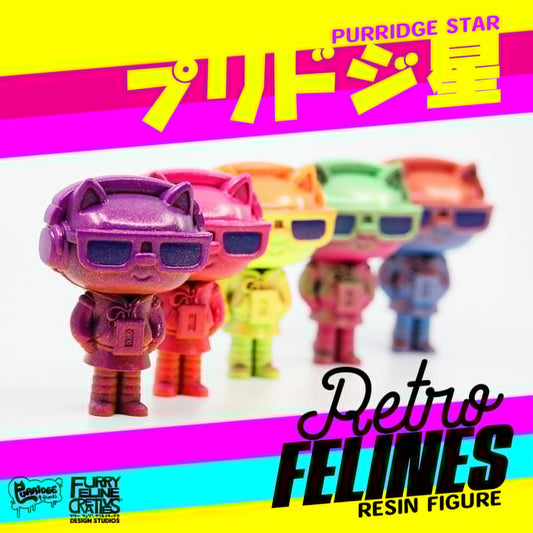 ハンドメイドレトロネコミミズパーリッジスター3インチ樹脂フィギュアシリーズ