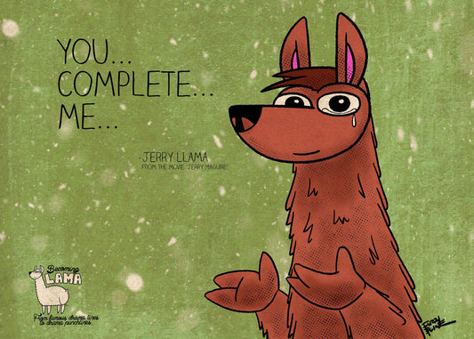 5x7 You Complete Me Postcard - Furry Feline Creatives