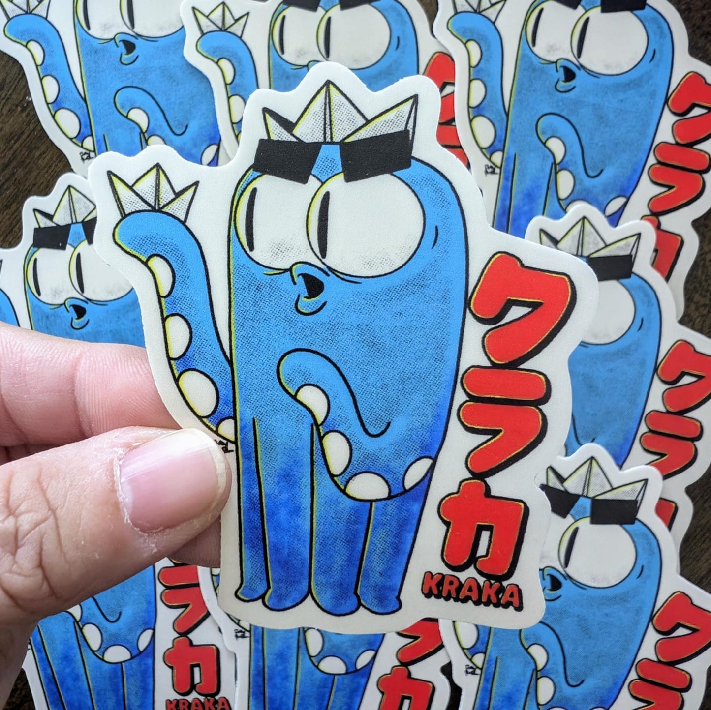 Kraka The Kraken Amazed Vinyl Sticker