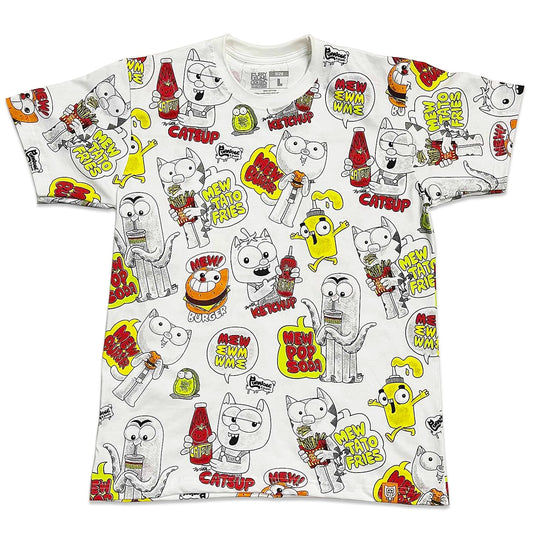 Mew Burger All Over Print Unisex Tee (PH) - Furry Feline Creatives