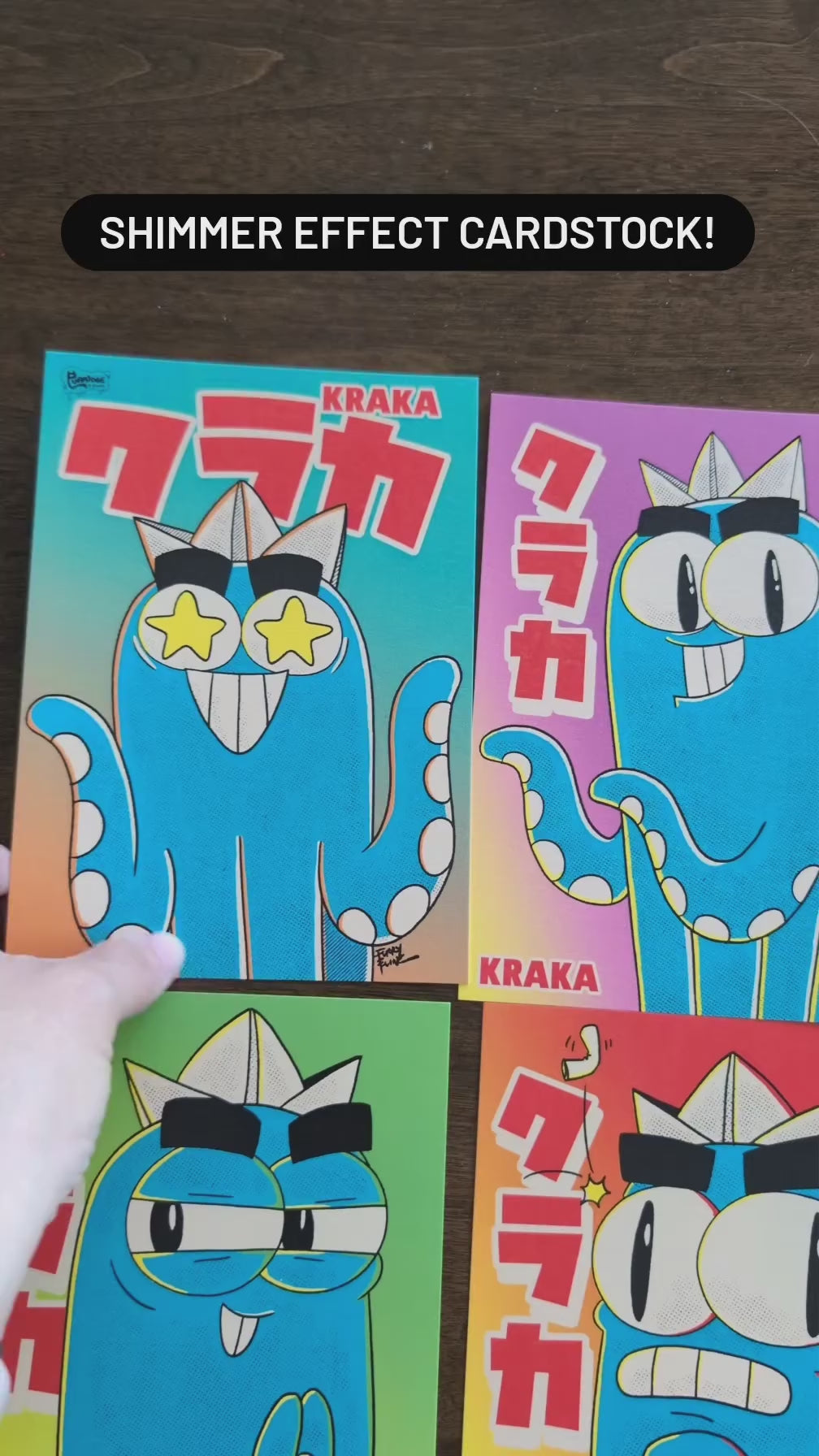 5 x 7 Kraka The Kraken Premium Art Print Collection – Furry Feline