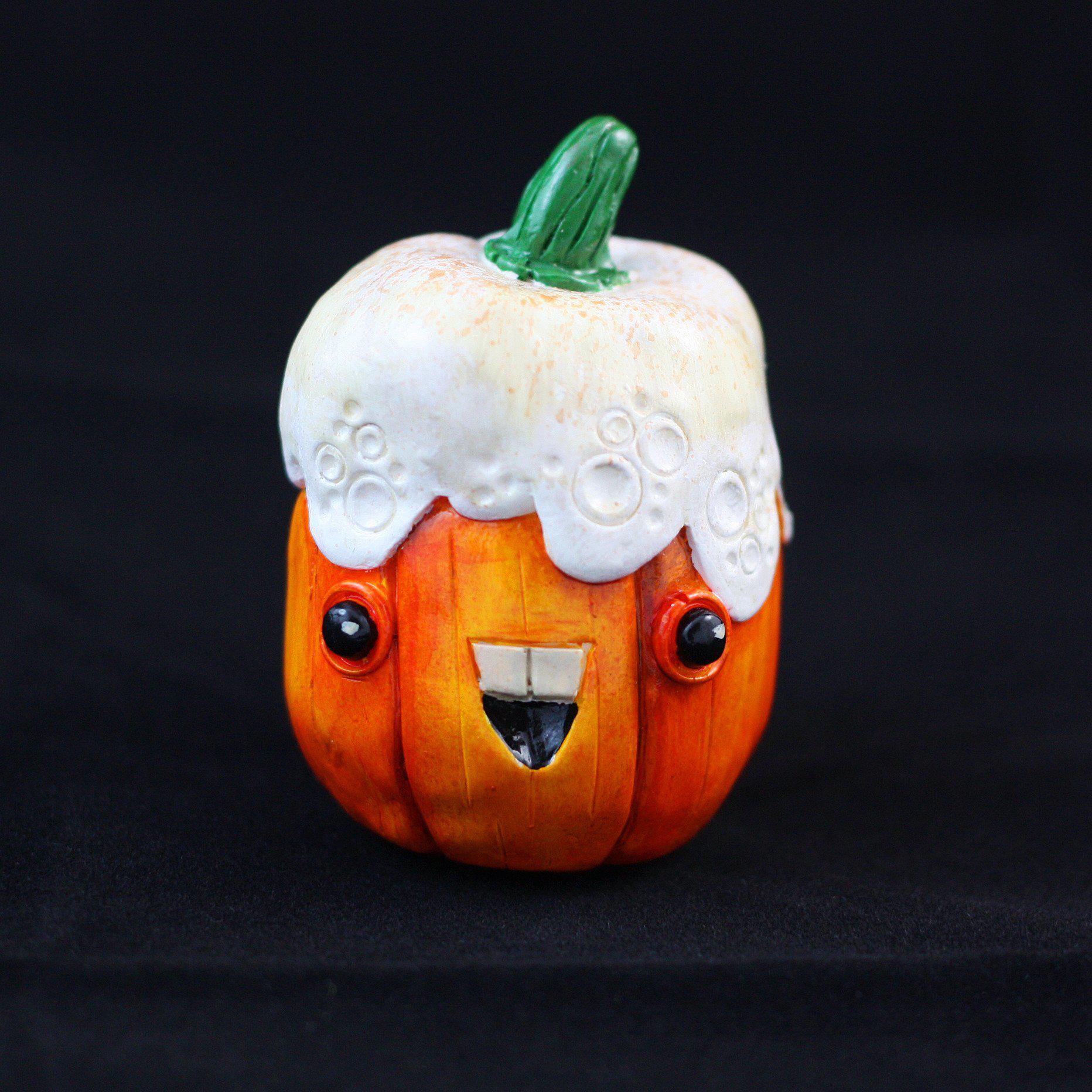 Hopkin Pumpkin Spice Resin Figure - Furry Feline Creatives 