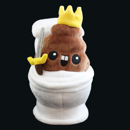 King Poop & Throne With Sound Plush Set - Furry Feline Creatives 