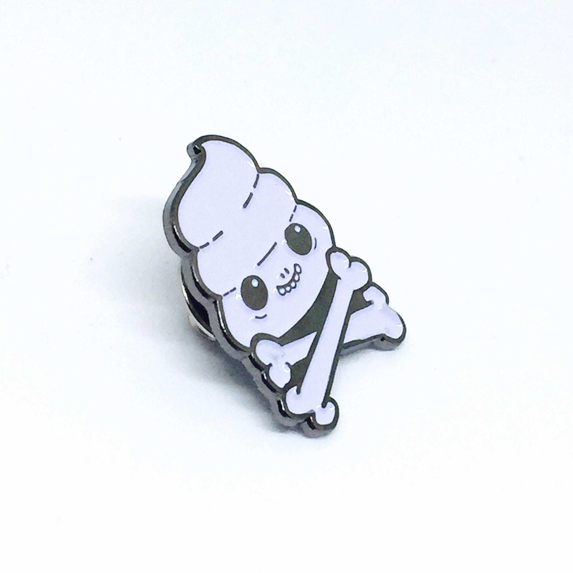 Skullypoop enamel pin - Furry Feline Creatives 