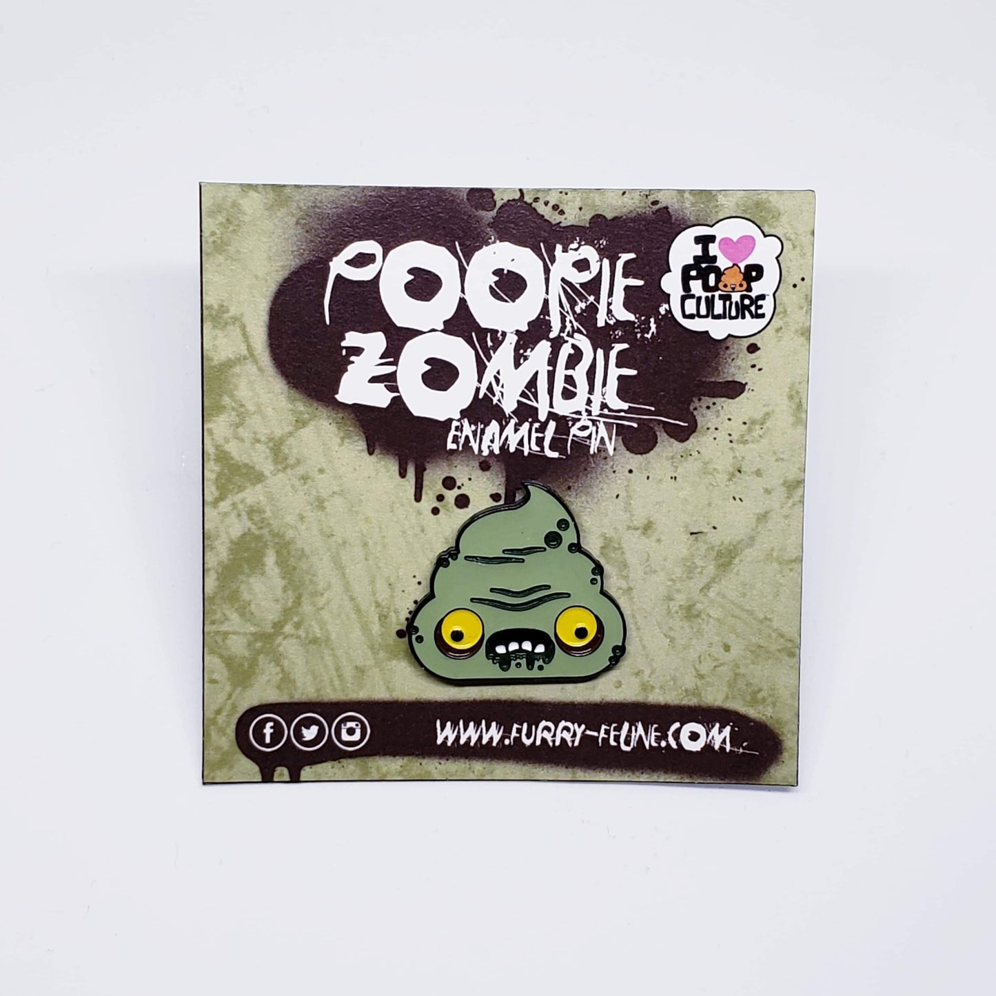 Zombie Enamel Pin - Furry Feline Creatives 