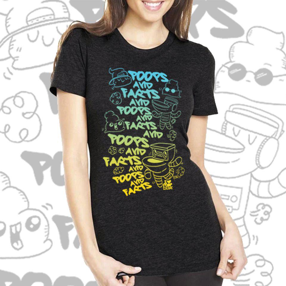 Poops and Farts Women's Tee - Furry Feline Creatives 